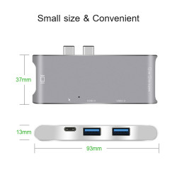 USB-C HUB pro Mac Apple 5v1 USB-SD-Micro SD-HDMI-USB-C