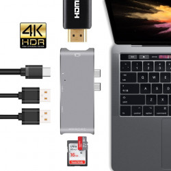 USB-C HUB pro Mac Apple 5v1 USB-SD-Micro SD-HDMI-USB-C